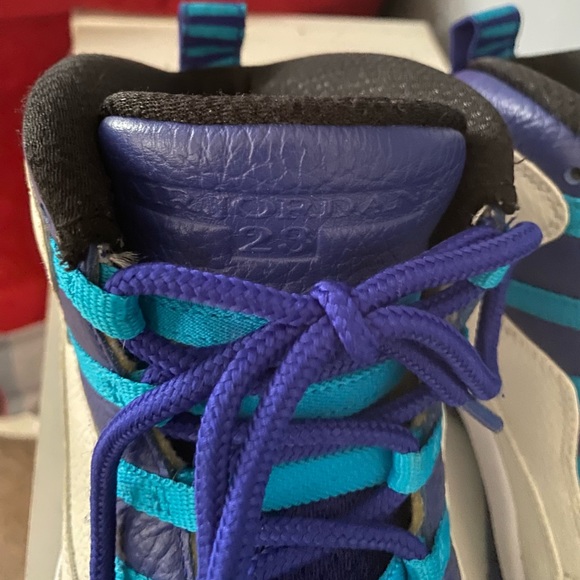 Authentic Air Jordan X “Charlotte Hornets” Mens 10.5 Basketball Shoes (No Box) - Picture 9 of 10